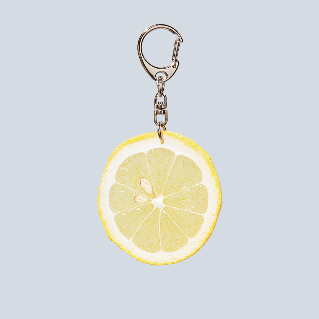 Niedlicher Zitronen-Schlüsselanhänger, kleine  Zitronen-Kristall-Strass-Schlüsselanhänger, Obst-Schlüsselanhänger für  Geldbörse, Tasche, Rucksack